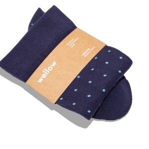 Wellow BAMBOO Navy and Light Blue Socks Size XL